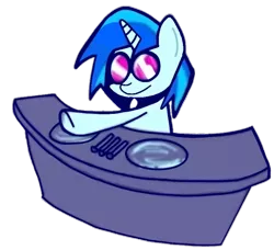 Size: 720x657 | Tagged: safe, artist:bbpanzu, derpibooru import, vinyl scratch, pony, unicorn, glasses, happy, image, png, turntable