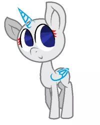 Size: 400x500 | Tagged: safe, artist:djdupstep15, derpibooru import, oc, unofficial characters only, alicorn, pony, alicorn oc, bald, base, eyelashes, female, horn, image, mare, png, simple background, solo, white background, wings