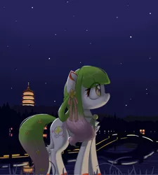 Size: 1080x1200 | Tagged: safe, artist:one4pony, derpibooru import, oc, oc:明珠, unofficial characters only, earth pony, pony, bell, bell collar, china, collar, hangzhou, image, jpeg, mascot, solo