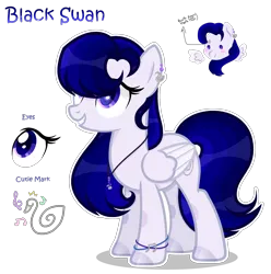 Size: 1673x1689 | Tagged: safe, artist:starshinestellaryt, derpibooru import, oc, oc:black swan, pegasus, pony, female, image, mare, png, simple background, solo, transparent background