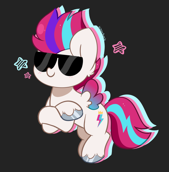 Size: 3225x3276 | Tagged: safe, artist:kittyrosie, derpibooru import, zipp storm, pegasus, pony, g5, image, png, sunglasses