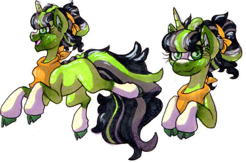 Size: 1280x849 | Tagged: safe, artist:velnyx, derpibooru import, oc, oc:sunflower seed, pony, unicorn, cloven hooves, female, image, jpeg, mare, simple background, solo, white background