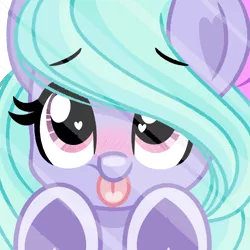 Size: 2000x2000 | Tagged: safe, artist:emberslament, derpibooru import, flitter, pegasus, pony, blushing, cute, female, flitterbetes, heart, heart eyes, heart hoof, image, licking, licking the fourth wall, mare, png, simple background, tongue out, transparent background, underhoof, wingding eyes