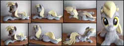 Size: 3566x1334 | Tagged: safe, artist:littlefairyswonders, derpibooru import, derpy hooves, pegasus, pony, image, irl, lying down, photo, plushie, png, prone, solo, wings