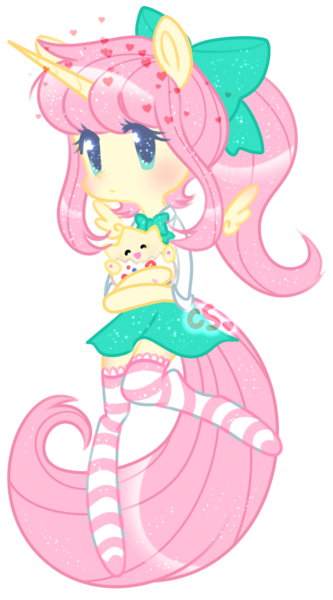 Size: 744x1341 | Tagged: safe, artist:cutiesparke, derpibooru import, fluttershy, alicorn, togepi, alicornified, blue eyes, blushing, bow, clothes, crossover, duo, fluttercorn, hair bow, heart, image, lightly watermarked, png, pokémon, race swap, ribbon, simple background, skirt, socks, sparkles, thigh highs, transparent background, uniform, watermark