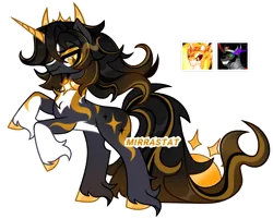 Size: 1280x1029 | Tagged: safe, artist:mirrastat, derpibooru import, daybreaker, king sombra, oc, alicorn, pony, unicorn, female, grin, horn, image, male, mare, parent:daybreaker, parent:king sombra, png, rearing, simple background, smiling, sombra eyes, stallion, transparent background, unicorn oc, unshorn fetlocks