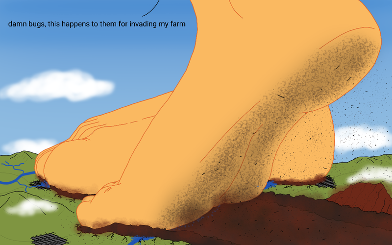 Size: 1280x800 | Tagged: safe, artist:az12lol, derpibooru import, applejack, anthro, earth pony, plantigrade anthro, az12lol, crush, crush fetish, crushed, crushing, feet, female, fetish, foot fetish, giantess, image, macro, png, solo