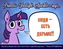 Size: 640x499 | Tagged: safe, artist:horsewizardart, derpibooru import, edit, editor:horsesplease, cyrillic, exploitable meme, image, meme, png, russian, slipknot, song reference, twilight's psa mouthpiece meme, vulgar