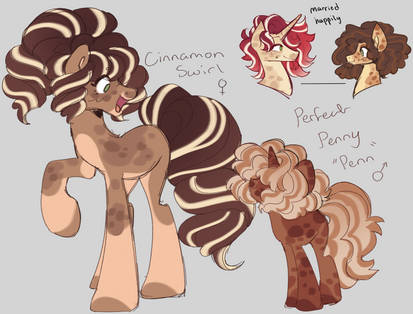 Size: 413x314 | Tagged: safe, artist:grubgruel, artist:lovedletters, cheese sandwich, flim, earth pony, pony, unicorn, alternate design, coat markings, colored hooves, curly hair, facial markings, female, image, jpeg, magical gay spawn, male, mare, next generation, offspring, parent:cheese sandwich, parent:flim, parents:cheeseflim, poor quality, raised hoof, stallion, standing, twitterina design