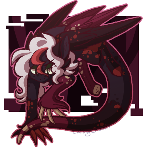 Size: 500x500 | Tagged: safe, artist:catboycrimez, derpibooru import, oc, oc:stitches, dracony, dragon, hybrid, image, png, solo