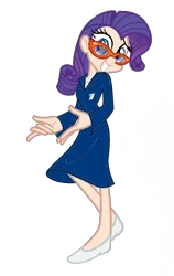 Size: 1063x1686 | Tagged: safe, artist:trinityinyang, derpibooru import, edit, rarity, human, channel one russia, clothes, dress, glasses, humanized, image, ort, png, public russian television, skinny, vid's adventures in ostankino, приключения вида в останкино