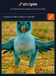 Size: 1162x1591 | Tagged: safe, craiyon, dall·e mini, derpibooru import, machine learning generated, gallus, gryphon, artificial intelligence, image, irl, photo, png, realistic, solo