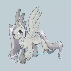 Size: 2048x2048 | Tagged: safe, artist:bluecocoaart, derpibooru import, fluttershy, mean fluttershy, pegasus, friendship is magic, the mean 6, angry, clone, discorded, flying, g4, image, looking at you, png, solo, unshorn fetlocks