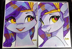 Size: 1280x866 | Tagged: safe, artist:freeedon, derpibooru import, part of a set, pipp petals, pegasus, pony, bust, female, g5, headband, image, jewelry, jpeg, mare, regalia, solo, traditional art