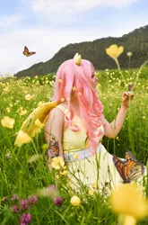 Size: 3951x6000 | Tagged: safe, artist:shadeila, artist:themoonraven, derpibooru import, fluttershy, human, absurd resolution, clothes, cosplay, costume, image, irl, irl human, photo, png, solo