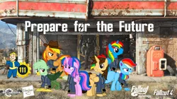 Size: 5360x3008 | Tagged: safe, artist:ponygamer2020, derpibooru import, oc, oc:ej, oc:firey ratchet, oc:gregory griffin, oc:hsu amity, oc:rainbow eevee, oc:shield wing, unofficial characters only, alicorn, dog, eevee, gryphon, pegasus, pony, fallout equestria, all bottled up, :t, absurd resolution, alicorn oc, amityverse, armor, bethesda, blue body, bracelet, brotherhood of steel, chest fluff, clothes, cute, cutie mark, daaaaaaaaaaaw, dogmeat, eevee pony, fallout, fallout 4, female, floppy ears, folded wings, full body, glasses, griffon oc, group, happy, hasbro, hasbro logo, hat, hooves, horn, image, jewelry, jumpsuit, logo, looking at you, looking down, male, mare, multicolored hair, multicolored mane, multicolored tail, not twilight sparkle, nuka cola, open mouth, open smile, pink eyes, pipboy, png, pokémon, ponytail, power armor, prepare for the future, purple eyes, rainbow, rainbow hair, simple background, smiling, smiling at you, solo, stallion, standing, tail, unshorn fetlocks, vault 111, vault boy, vault suit, vector, wall of tags, wings, workshop