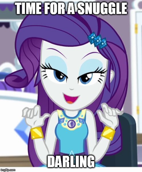 Size: 500x602 | Tagged: safe, artist:mlpfan3991, derpibooru import, screencap, rarity, human, camping must-haves, equestria girls, equestria girls series, spoiler:eqg series (season 2), caption, female, geode of shielding, image, jpeg, looking at you, magical geodes, meme, seductive look, snuggles?, solo, text