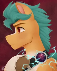 Size: 1040x1300 | Tagged: safe, artist:bcpony, derpibooru import, hitch trailblazer, king sombra, earth pony, pony, my little pony: a new generation, corrupted, crystal, earth pony crystal, g5, image, jpeg, male, solo, stallion