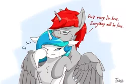 Size: 1800x1200 | Tagged: safe, artist:tx547, derpibooru import, oc, oc:ericken, oc:time slowly, alicorn, unicorn, crying, image, jpeg