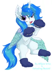 Size: 1060x1440 | Tagged: safe, artist:twinkling, artist:willow krick, derpibooru import, oc, unofficial characters only, alicorn, pony, alicorn oc, horn, image, png, simple background, solo, white background, wings