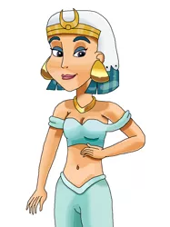 Size: 831x1112 | Tagged: safe, artist:ocean lover, derpibooru import, somnambula, human, aladdin, beautiful, bedroom eyes, belly button, belly dancer, belly dancer outfit, clothes, disney, disney princess, disney style, ear piercing, earring, egyptian, egyptian headdress, hand on hip, human coloration, humanized, image, jewelry, lips, looking down, midriff, necklace, piercing, png, pose, pretty, princess jasmine, sexy, simple background, smiling, species swap, white background