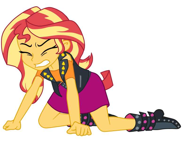 Size: 2100x1598 | Tagged: safe, artist:gmaplay, derpibooru import, sunset shimmer, equestria girls, equestria girls series, forgotten friendship, image, png, solo, tired