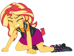Size: 2100x1598 | Tagged: safe, artist:gmaplay, derpibooru import, sunset shimmer, equestria girls, equestria girls series, forgotten friendship, image, png, solo, tired