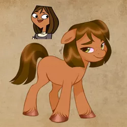 Size: 2048x2048 | Tagged: safe, artist:artharuhi, derpibooru import, ponified, earth pony, human, pony, courtney, female, floppy ears, freckles, image, jpeg, looking at you, mare, solo, total drama, total drama island