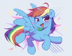 Size: 2101x1631 | Tagged: safe, artist:cherrnichka, derpibooru import, rainbow dash, pegasus, pony, female, flying, image, mare, png, solo