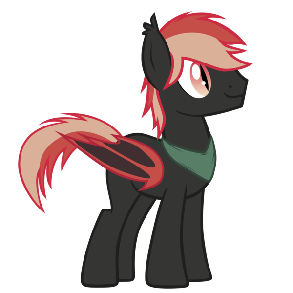 Size: 2000x2000 | Tagged: safe, anonymous artist, derpibooru import, oc, oc:kada, bat pony, bandana, bat eyes, bat pony oc, bat wings, cuntboy, image, intersex, male, png, simple background, solo, solo male, tail, two toned mane, two toned tail, wings
