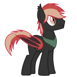 Size: 2000x2000 | Tagged: safe, anonymous artist, derpibooru import, oc, oc:kada, bat pony, bandana, bat eyes, bat pony oc, bat wings, cuntboy, image, intersex, male, png, simple background, solo, solo male, tail, two toned mane, two toned tail, wings