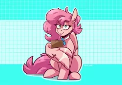 Size: 2360x1640 | Tagged: safe, artist:lrusu, derpibooru import, oc, unofficial characters only, pegasus, pony, image, jpeg, mouth hold, solo, wings