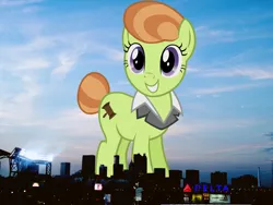 Size: 2048x1536 | Tagged: safe, artist:thegiantponyfan, derpibooru import, lady justice, swift justice, earth pony, pony, atlanta, female, georgia, giant pony, giant/macro earth pony, giantess, highrise ponies, image, irl, jpeg, macro, mare, mega giant, photo, ponies in real life, smiling, solo