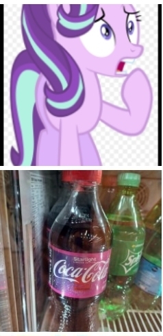 Size: 238x490 | Tagged: safe, artist:tardifice, derpibooru import, starlight glimmer, pony, unicorn, coca-cola, drink, female, image, irl, jpeg, mare, open mouth, photo, pixel art, simple background, soda, solo, space, sprite, starlight coca-cola, transparent background