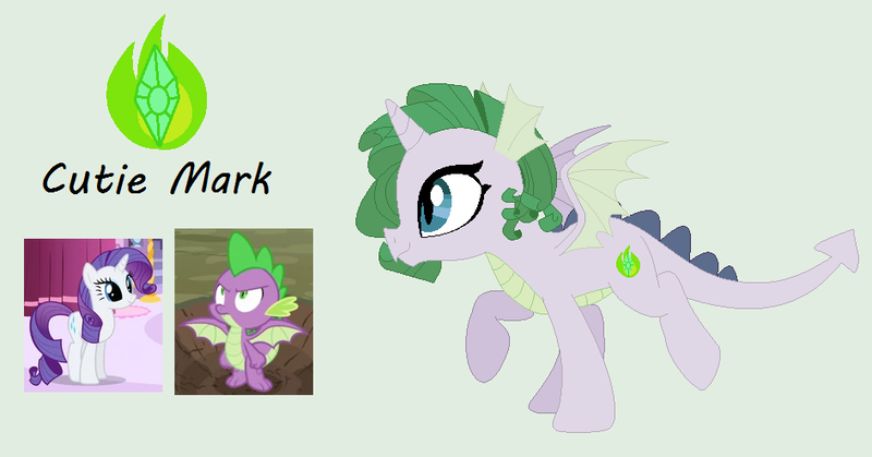 Size: 944x494 | Tagged: safe, artist:princessyanderequinn, derpibooru import, rarity, spike, oc, unnamed oc, dracony, dragon, hybrid, pony, unicorn, base used, cutie mark, image, interspecies offspring, offspring, parent:rarity, parent:spike, parents:sparity, png, screencap reference, winged spike, wings