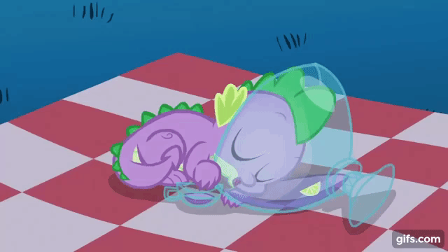 Size: 640x360 | Tagged: safe, derpibooru import, screencap, spike, dragon, owl's well that ends well, season 1, animated, cute, eyes closed, gif, gifs.com, image, male, open mouth, sleeping, solo, spikabetes