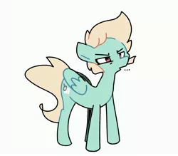 Size: 4096x3591 | Tagged: safe, artist:kindakismet, derpibooru import, oc, oc:cloud gazer, unofficial characters only, pegasus, pony, ..., folded wings, image, jpeg, open mouth, simple background, solo, white background, wings