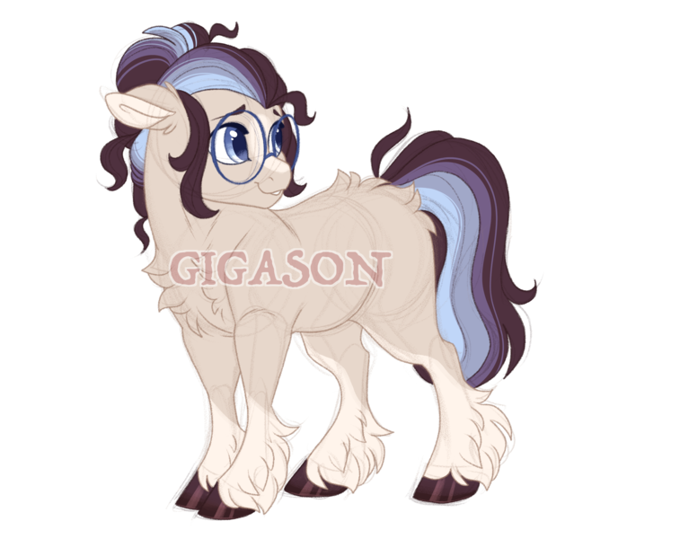 Size: 2900x2300 | Tagged: safe, artist:gigason, derpibooru import, oc, oc:quick wit, earth pony, pony, female, glasses, image, mare, obtrusive watermark, offspring, parent:doctor whooves, parent:starlight glimmer, parents:starwhooves, png, simple background, solo, transparent background, watermark