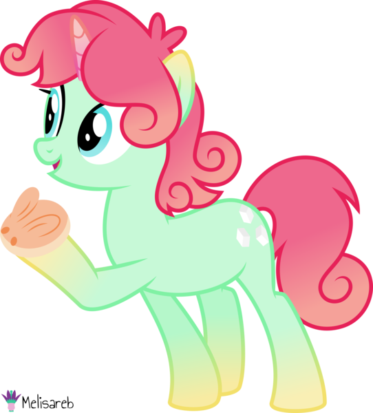 Size: 4000x4428 | Tagged: safe, artist:melisareb, derpibooru import, part of a set, pony, unicorn, .svg available, absurd resolution, bread, crossover, female, food, gradient hooves, gradient mane, gradient tail, image, kleptocorns, mare, open mouth, png, raised hoof, simple background, solo, sucre (kleptocorns), tail, transparent background, vector