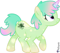 Size: 4511x4000 | Tagged: safe, artist:melisareb, derpibooru import, part of a set, pony, unicorn, .svg available, absurd resolution, crossover, female, gradient hooves, gradient mane, gradient tail, image, kleptocorns, looking up, mare, midori (kleptocorns), png, simple background, solo, tail, transparent background, vector