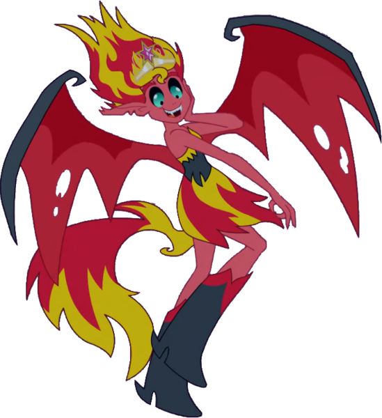 Size: 693x757 | Tagged: safe, artist:pascalmulokozi2, derpibooru import, edit, edited screencap, screencap, sunset shimmer, demon, human, equestria girls, equestria girls (movie), background removed, bare shoulders, big crown thingy, demon wings, element of magic, female, hand on face, image, jewelry, open mouth, open smile, png, regalia, simple background, sleeveless, smiling, solo, solo female, strapless, sunset satan, wings
