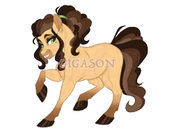 Size: 2900x2300 | Tagged: safe, artist:gigason, derpibooru import, oc, oc:hawthorn, earth pony, pony, female, image, magical gay spawn, mare, obtrusive watermark, offspring, parent:braeburn, parent:doctor caballeron, png, simple background, solo, transparent background, watermark