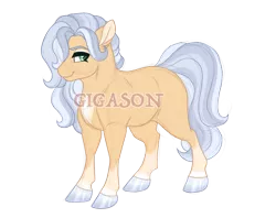 Size: 2900x2300 | Tagged: safe, artist:gigason, derpibooru import, oc, oc:gold mine, earth pony, pony, female, image, mare, obtrusive watermark, offspring, parent:doctor caballeron, parent:trixie, png, simple background, solo, transparent background, watermark