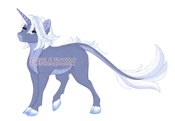 Size: 3600x2500 | Tagged: safe, artist:gigason, derpibooru import, oc, oc:salt pan, pony, unicorn, female, image, mare, obtrusive watermark, offspring, parent:hoo'far, parent:rare find, png, simple background, solo, transparent background, watermark