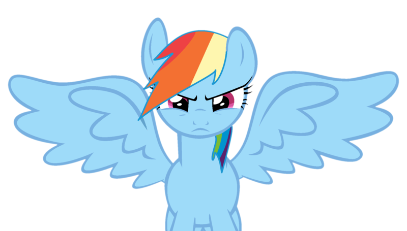 Size: 2132x1212 | Tagged: safe, artist:ravenwolf-bases, artist:twilyisbestpone, derpibooru import, rainbow dash, pegasus, pony, alicorn wings, angry, base used, female, frown, image, looking at you, mare, png, rainbow dash is not amused, simple background, solo, spread wings, transparent background, unamused, wings