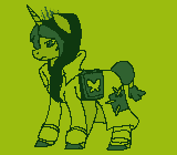 Size: 160x140 | Tagged: safe, artist:brainiac, derpibooru import, oc, oc:tin foil, pony, unicorn, animated, fallout equestria:all things unequal (pathfinder), fallout equestria:all things unequal sprites (set), female, gif, healer, image, mare, oracle, pixel art, solo, true res pixel art