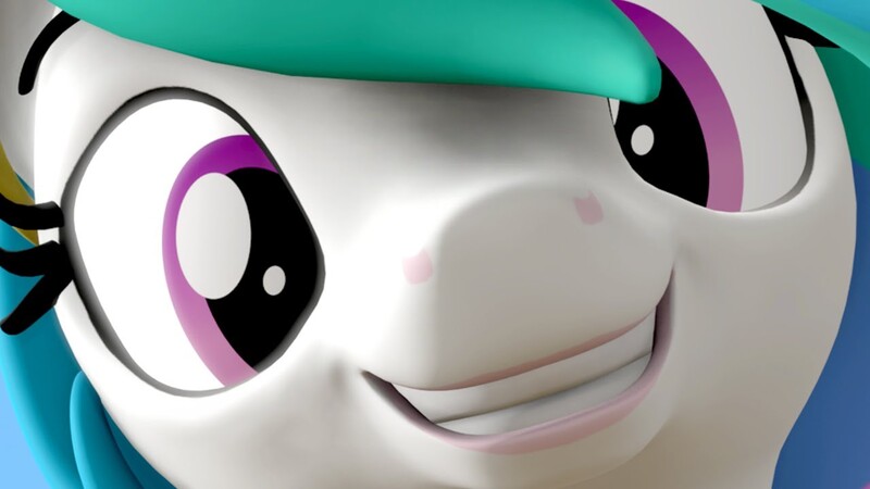 Size: 1280x720 | Tagged: safe, artist:argodaemon, derpibooru import, princess celestia, alicorn, pony, 3d, close-up, cute, cutelestia, extreme close up, female, grin, hi anon, image, jpeg, looking at you, mare, meme, smiling, smiling at you, solo, source filmmaker