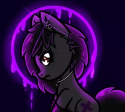 Size: 802x717 | Tagged: safe, artist:lazerblues, derpibooru import, oc, oc:deep rest, earth pony, pony, clothes, collar, ear piercing, earring, image, jewelry, piercing, png, socks