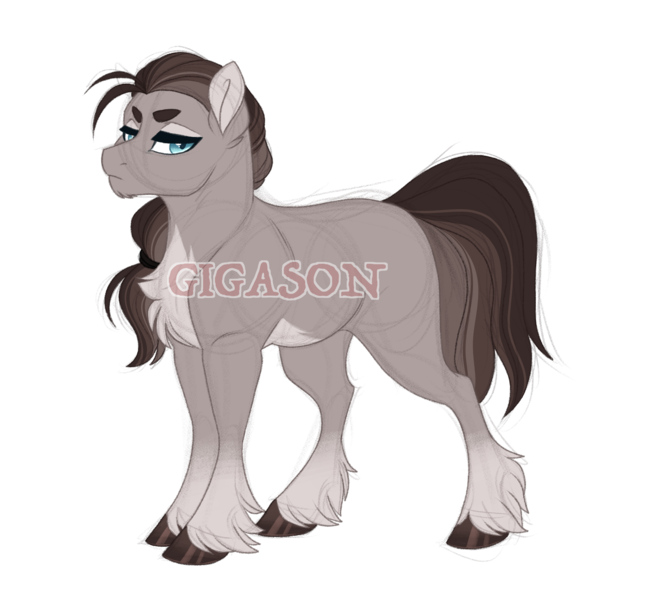 Size: 2900x2600 | Tagged: safe, artist:gigason, derpibooru import, oc, oc:silver tongue, earth pony, pony, image, magical gay spawn, male, obtrusive watermark, offspring, parent:doctor caballeron, parent:doctor whooves, png, simple background, solo, stallion, transparent background, watermark