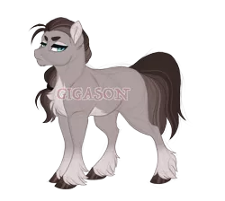 Size: 2900x2600 | Tagged: safe, artist:gigason, derpibooru import, oc, oc:silver tongue, earth pony, pony, image, magical gay spawn, male, obtrusive watermark, offspring, parent:doctor caballeron, parent:doctor whooves, png, simple background, solo, stallion, transparent background, watermark